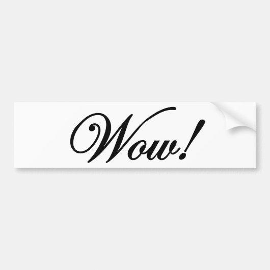Wow! Bumpersticker (Voorkant)