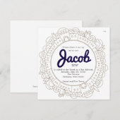 WoW Cityscape of Jerusalem Bar Mitzvah Invite Kaart (Voorkant / Achterkant)