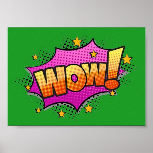 Wow Comic Sound-effect Poster (Voorkant)