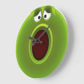 Wow! De tijd vliegt! Leuke Cartoon "WOW!" Kikker Grote Klok (Hoek)