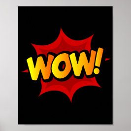 Wow! Dynamic Pop Art Comic Uitroep Poster