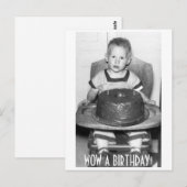 WOW, EEN VERJAARDAG! BRIEFKAART (Voorkant / Achterkant)