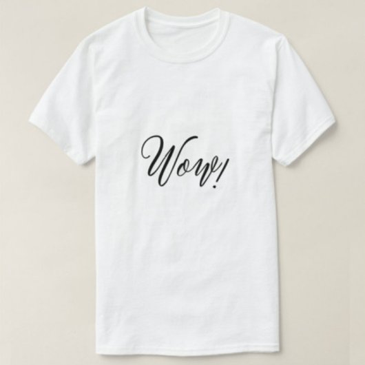 Wow Gedrukt Modern Wit | Mannen Tshirts |