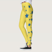 Wow! Geel en blauw Star Down Syndrome Leggings (Links)
