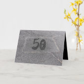 Wow geschreven in steen over de heuvel kaart (Gele Bloem)