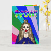 Wow, Girl You are Amazing, Encouragament Kaart (Gele Bloem)