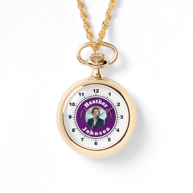 WOW! ✨ Gouden halskettinghorloge op maat gemaakt c Horloge (Voorkant)