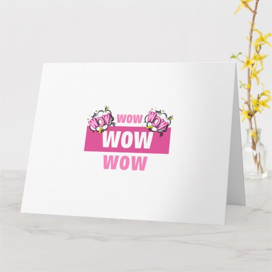 wow gratis dag Klassiek Kaart (Gele Bloem)