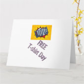 Wow Gratis dag t-shirt Klassiek  Kaart (Gele Bloem)