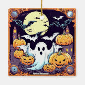 Wow Halloween Thrill Keramisch Ornament (Achterkant)