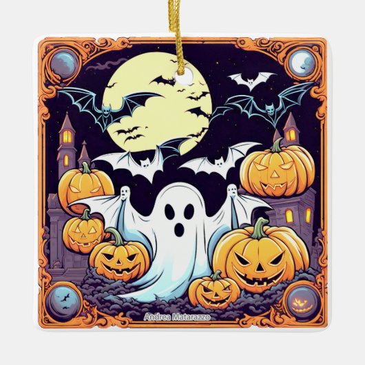 Wow Halloween Thrill Keramisch Ornament (Voorkant)