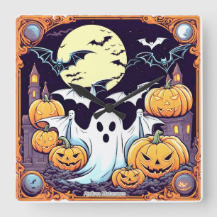 Wow Halloween Thrill Vierkante Klok