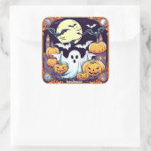 Wow Halloween Thrill Vierkante Sticker (Tas)