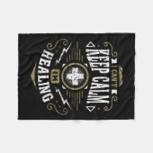Wow Healer I Can't Keep Calm I'm Gaming  Fleece Deken (Voorkant (Horizontaal))