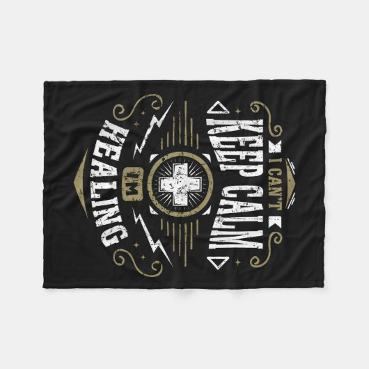 Wow Healer I Can't Keep Calm I'm Gaming  Fleece Deken (Voorkant (Horizontaal))