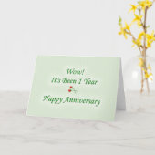 Wow! Het is 1 jaar geleden Gewelddige verjaardag Kaart (Gele Bloem)