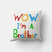 WOW Ik ben een Brother T-shirts en GIfts Kussen (Achterkant)