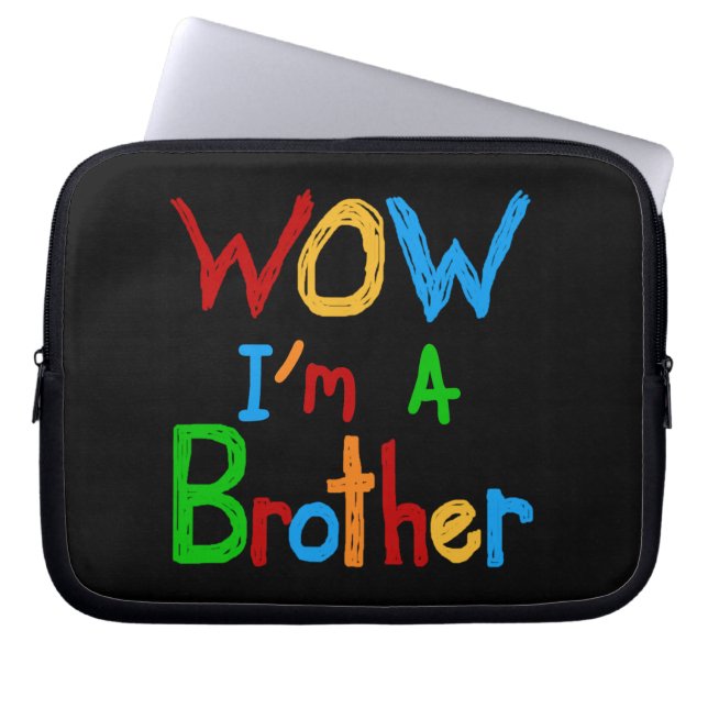 WOW Ik ben een Brother T-shirts en GIfts Laptop Sleeve (Voorkant)