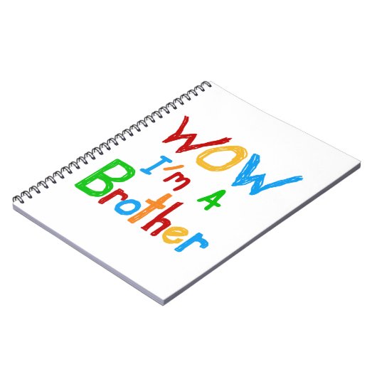 WOW Ik ben een Brother T-shirts en GIfts Notitieboek (Linkerzijde)
