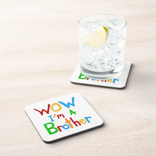 WOW Ik ben een Brother T-shirts en GIfts Onderzetter (Rechterzijde)