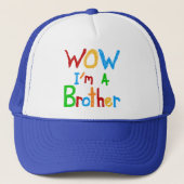 WOW Ik ben een Brother T-shirts en GIfts Trucker Pet (Voorkant)