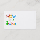 WOW Ik ben een Brother T-shirts en GIfts Visitekaartje (Achterkant)