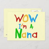 WOW Ik ben een Nana tshirts en geschenken Briefkaart (Voorkant / Achterkant)
