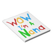 WOW Ik ben een Nana tshirts en geschenken Notitieblok (Schuin)