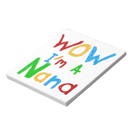 WOW Ik ben een Nana tshirts en geschenken Notitieblok (Linkerzijde)