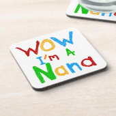 WOW Ik ben een Nana tshirts en geschenken Onderzetter (Linkerzijde)