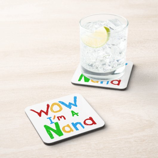 WOW Ik ben een Nana tshirts en geschenken Onderzetter (Rechterzijde)