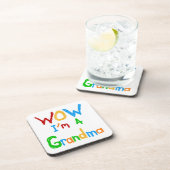 WOW Ik ben een oma T-shirts en geschenken Bier Onderzetter (Rechterzijde)