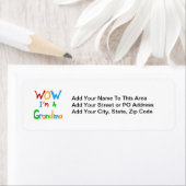 WOW Ik ben een oma T-shirts en geschenken Etiket (Insitu)