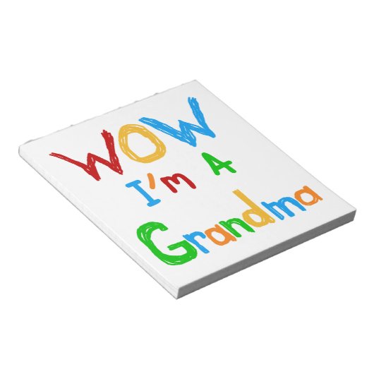 WOW Ik ben een oma T-shirts en geschenken Notitieblok (Schuin)