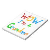 WOW Ik ben een oma T-shirts en geschenken Notitieblok (Linkerzijde)