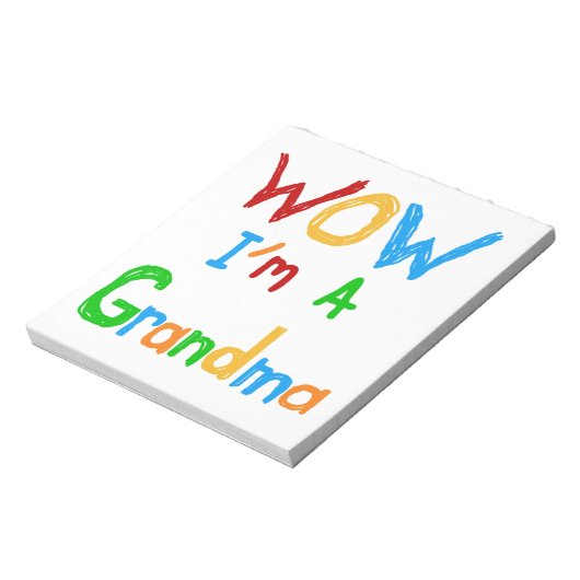 WOW Ik ben een oma T-shirts en geschenken Notitieblok (Linkerzijde)