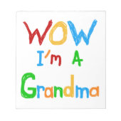 WOW Ik ben een oma T-shirts en geschenken Notitieblok (Voorkant)