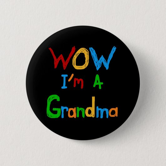 WOW Ik ben een oma T-shirts en geschenken Ronde Button 5,7 Cm (Voorkant)