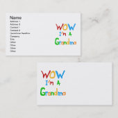 WOW Ik ben een oma T-shirts en geschenken Visitekaartje (Voorkant / Achterkant)