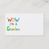 WOW Ik ben een oma T-shirts en geschenken Visitekaartje (Achterkant)