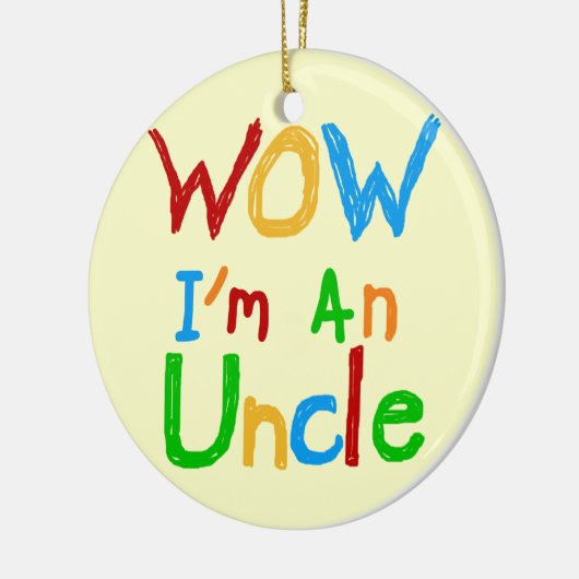 WOW Ik ben een oom T-shirts en GIfts Keramisch Ornament (Links)