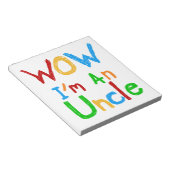 WOW Ik ben een oom T-shirts en GIfts Notitieblok (Schuin)