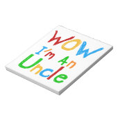 WOW Ik ben een oom T-shirts en GIfts Notitieblok (Linkerzijde)