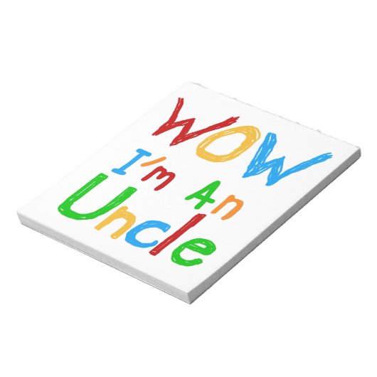 WOW Ik ben een oom T-shirts en GIfts Notitieblok (Linkerzijde)