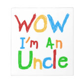 WOW Ik ben een oom T-shirts en GIfts Notitieblok (Voorkant)