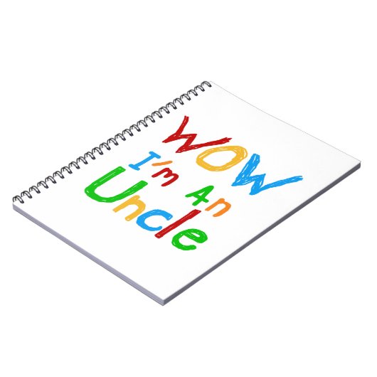 WOW Ik ben een oom T-shirts en GIfts Notitieboek (Linkerzijde)