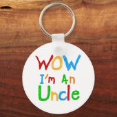 WOW Ik ben een oom T-shirts en GIfts Sleutelhanger (Voorkant)