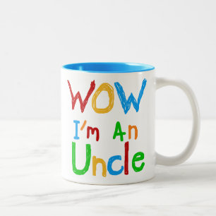 WOW Ik ben een oom T-shirts en GIfts Tweekleurige Koffiemok