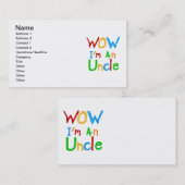 WOW Ik ben een oom T-shirts en GIfts Visitekaartje (Voorkant / Achterkant)