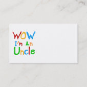WOW Ik ben een oom T-shirts en GIfts Visitekaartje (Achterkant)